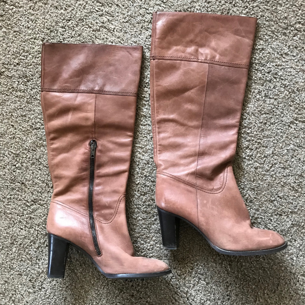JCrew Knee-High 3 inch Heeled Boots Sz 8